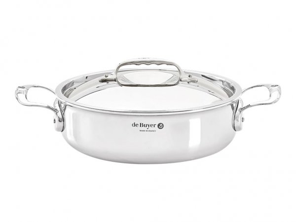 de BUYER Affinity Bratentopf niederer mit Deckel 24 cm