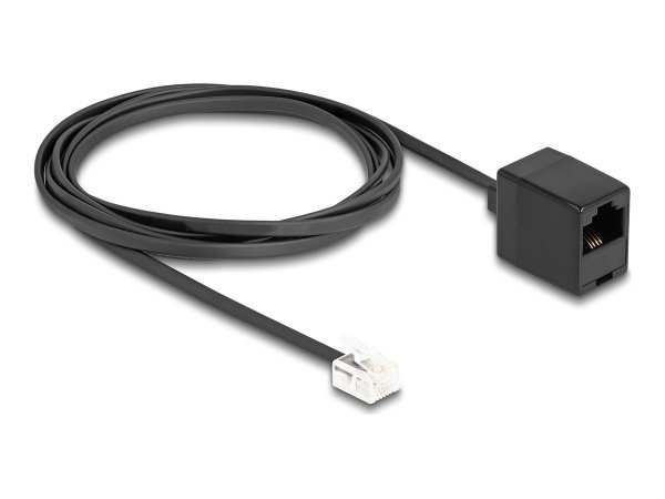 Delock Telefonkabel RJ11 Stecker zu RJ45 Buchse schwarz - Cavo - Rete