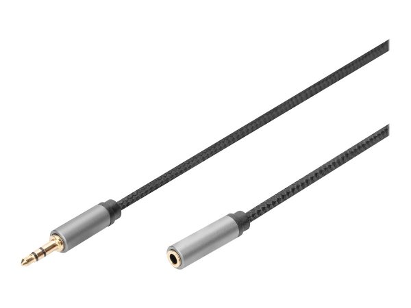 DIGITUS Cavo di prolunga audio - da cavo jack da 3,5 mm a presa da 3,5 mm - 3.5mm - Maschio - 3.5mm
