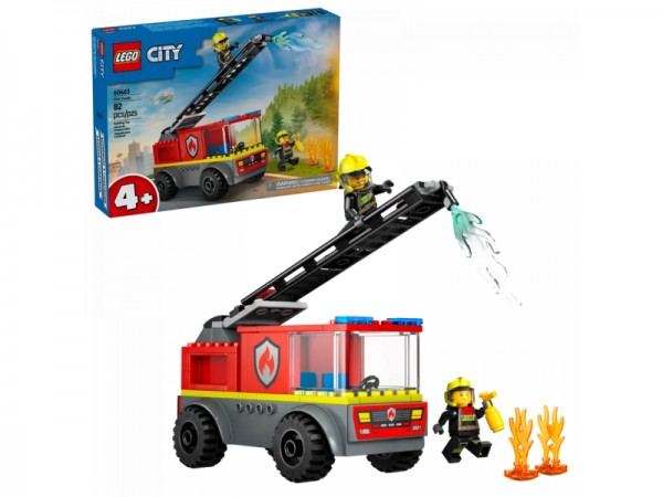 LEGO City 60463 Autopompa dei Pompieri con Scala – Set Vigili del Fuoco