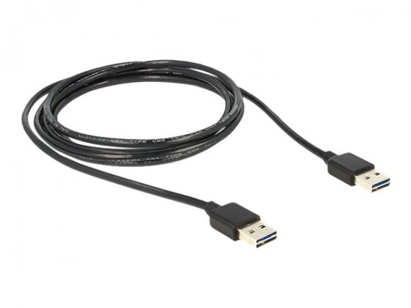 Delock 85556 - 2 m - USB A - USB A - USB 2.0 - Nero