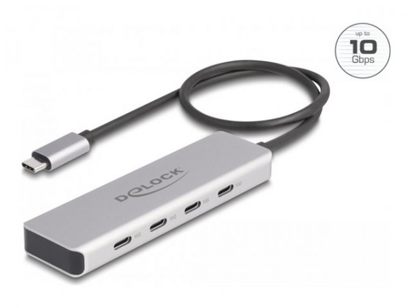 Delock USB 10 Gbps Type-C Hub mit 4 x Buchse - Cavo - Digitale/dati