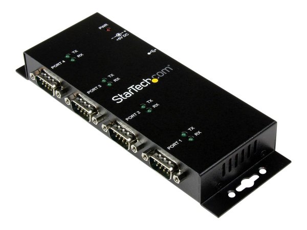 StarTech.com Hub adattatore seriale USB a DB9 RS232 4 porte - Guide DIN industriali e montabile a pa