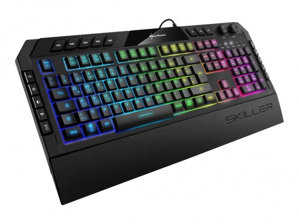 Sharkoon Skiller SGK5 - Cablato - USB - Interruttore a chiave meccanica - QWERTZ - LED RGB - Nero