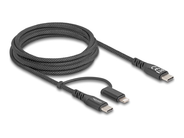 Delock USB Kabel 2 in 1 Type-C zu Lightning für iPhone und iPad - Cavo - Digitale/dati