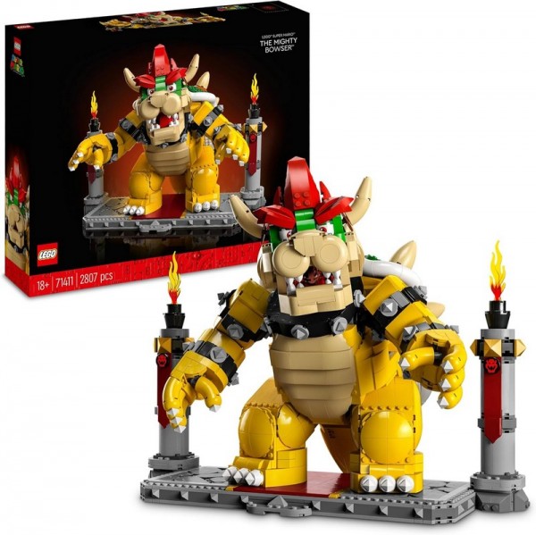 LEGO Super Mario 71411 Il Potente Bowser, Personaggio Snodabile 3D da Collezione