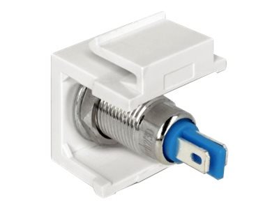 Delock 86436 - Keystone LED - Blu - Acciaio inossidabile - Bianco - Giallo - 6 DC - 3 A - 16,3 mm -