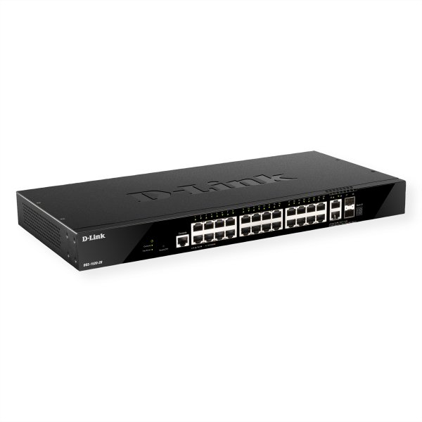 D-Link DGS 1520-28 - Switch - L3 - Smart - 24 x/1000+ 2 SFP+ 2 10 - Interruttore - Vetroresina (lwl)