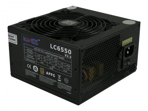 LC-Power LC6550 V2.3 - 550 W - 230 V - 50 Hz - 5 A - Attivo - 145 W