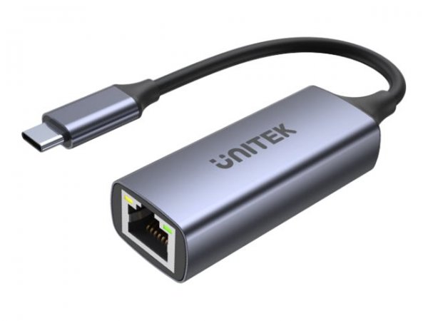 Unitek International USB-C - RJ45 1Gbit LAN-Adapter PD 100W - Adattatore - Digitale/dati