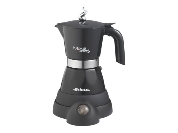 Ariete 1358 Moka Aroma - Moka elettrica 2/4 tazze - Autospegnimento - Mantenimento temperatura per 3