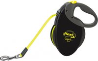 flexi TRIXIE NEON GIANT L - Cane - Guinzaglio retrattile - Nero - Giallo - Nastro - 50 kg - 8 m