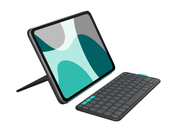 Logitech Flip Folio iPad Pro 11" M4/M5 Air 11" M2/M3 Grafit - Tastiera - QWERTZ