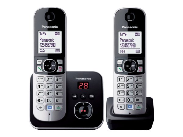 Panasonic KX-TG6822GB - Telefono DECT - 120 voci - Identificatore di chiamata - Nero - Argento