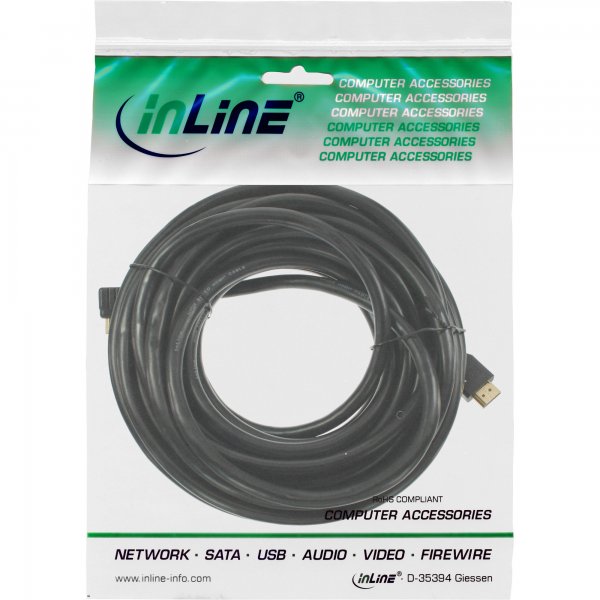 InLine Cavo da Mini HDMI a HDMI - contatti placcati in oro - nero - 0,3 m