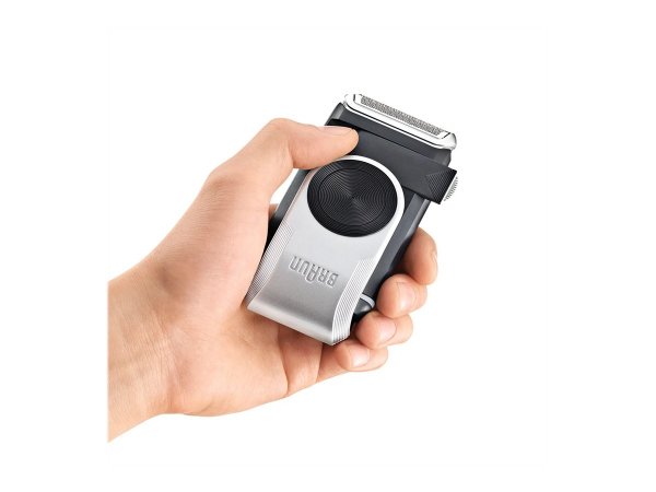 Braun MobileShave Rasoio portatile PocketGo M90 - Blu - Argento - Batteria - 60 h - 180 g - 38 mm -