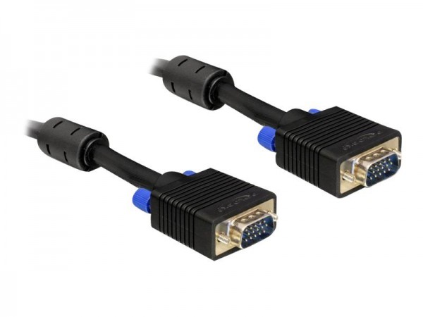 Delock 2m VGA Cable - 2 m - VGA (D-Sub) - VGA (D-Sub) - Nero - Maschio/Maschio