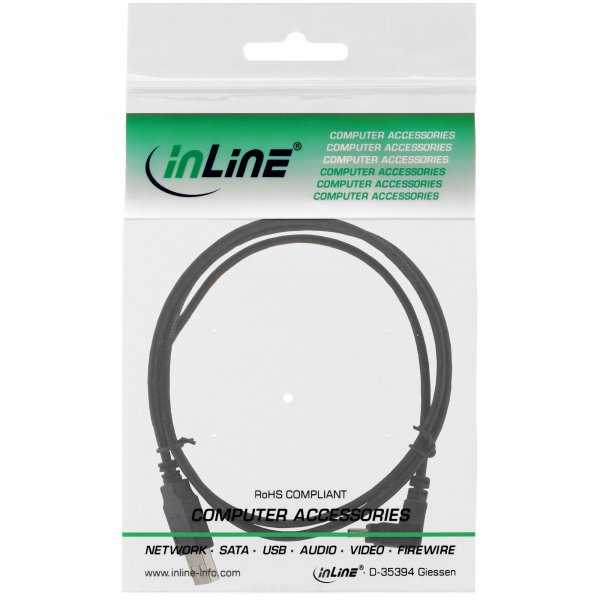 InLine Cavo USB 2.0 Mini - Am/ Mini Bm(5pol.) - Angolato v/ Basso - nero - 2m