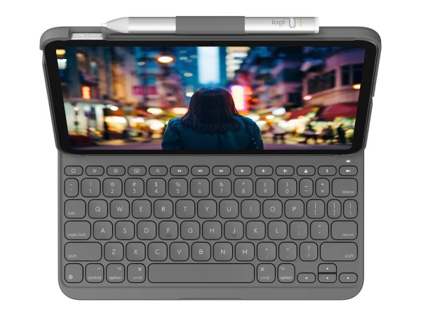 Logitech Slim Folio - QWERTZ - Tedesco - 1,8 cm - 1 mm - Apple - Slim Folio per iPad (A16) A16 Slim