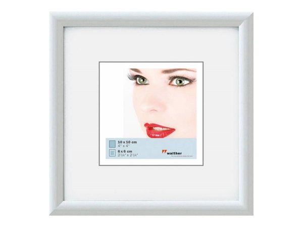 walther design KW440H - Cornice per foto singola - Plastica - Bianco - 28 x 28 cm - Rettangolare - 4
