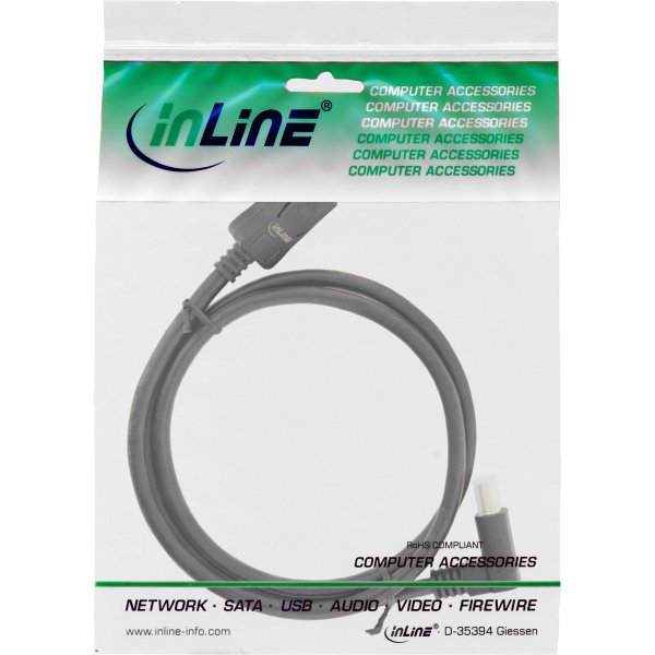 InLine Cavo DisplayPort 1.4 - 8K4K - angolato verso il basso - 3m