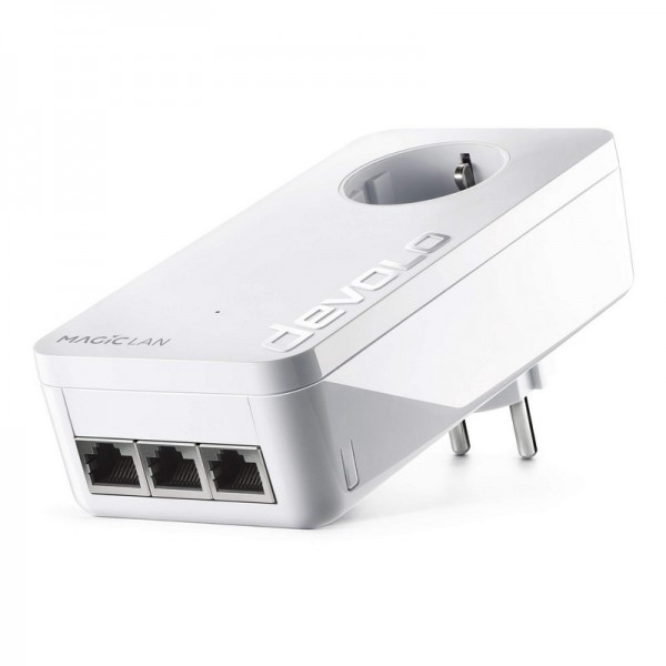 Devolo Magic 2 LAN Triple – Bridge Powerline con 1 Adattatore e 3 Porte LAN
