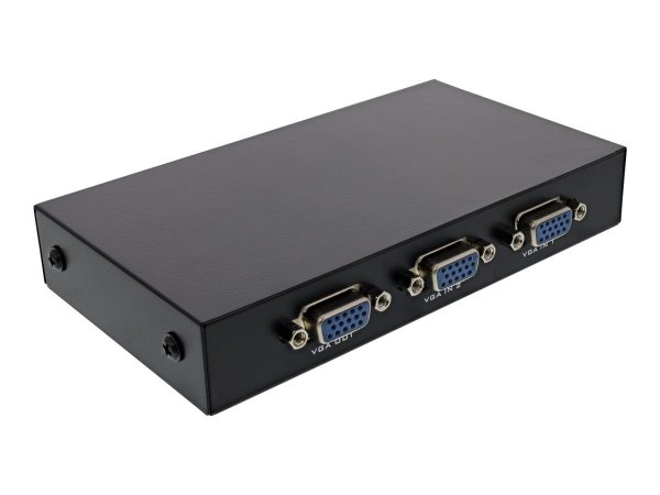 InLine switch VGA manuale a 2 porte - 15-pin Sub-D HD