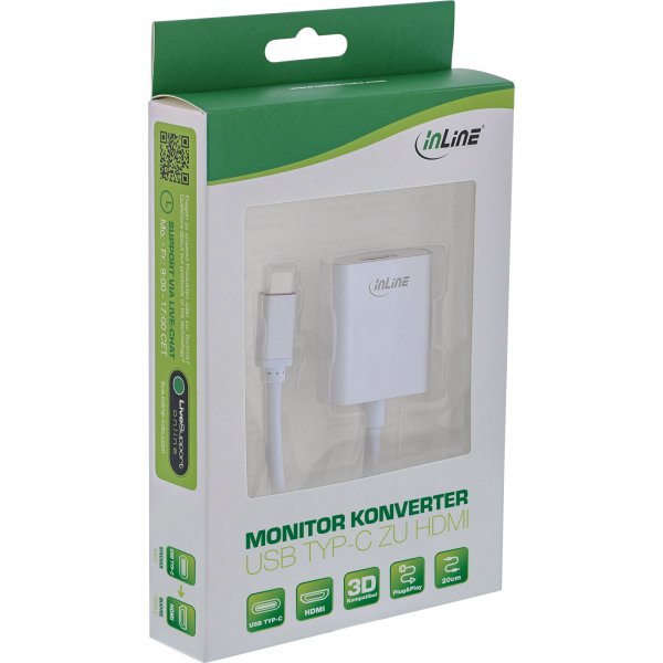 InLine Convertitore Video USB a spina HDMI - 4K/60Hz - silver - 0.2m