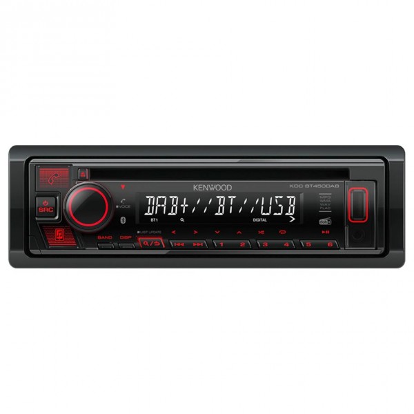 Kenwood Electronics Kenwood KDC-BT450DAB - Nero - 1 DIN - 50 W - 4.0 canali - 50 W - CD-R,CD-RW