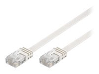 Goobay Cat 5e Flach-Patchkabel U/UTP weiß - Kupferkaschierter Aluminiumleiter - Cavo - Rete