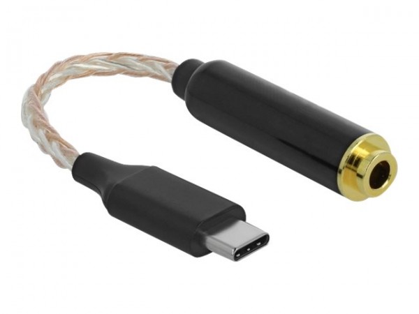Delock 66302 - Nero - USB C - 0,125 m - Maschio - Femmina - Sacchetto di politene