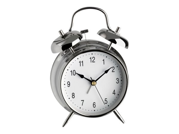 TFA 98.1043 - Sveglia al quarzo - Argento - Bianco - Cromo - Metallo - Batteria - Stilo AA - 1,5 V