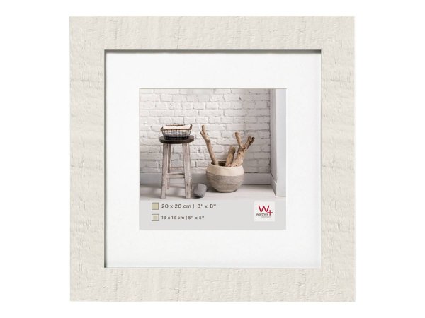 Walther Design HO330V - Cornice per foto singola - Legno - Bianco - 18 x 18 cm - Quadrato - 344 mm