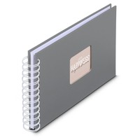Hama Spiral-Album Fine Art 50 weiße Seiten Steingrau