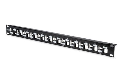 DIGITUS Pannello patch modulare - 24 porte - graduato - 10 Gigabit Ethernet - 10000 Mbit/s - Cat6a -