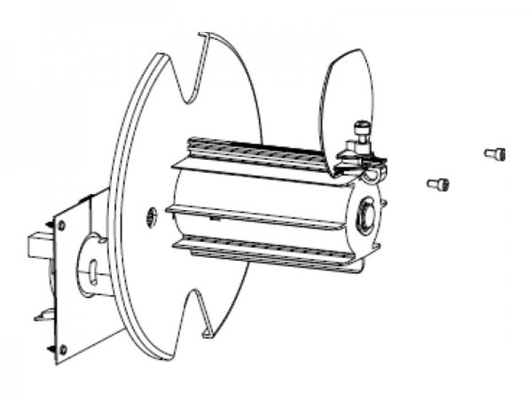Zebra Kit Media Rewind Spindle w/Motor and PCB ZT410