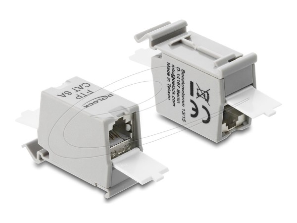 Delock RJ45 Kupplung Cat.6A Buchse zu mit Staubschutzklappe für - Rete - CAT 6a