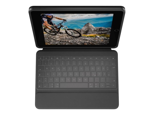 Logitech Rugged Folio - QWERTY - Inglese UK - 1,8 cm - 1,2 mm - Apple - iPad (7a gen) iPad (8a gen)