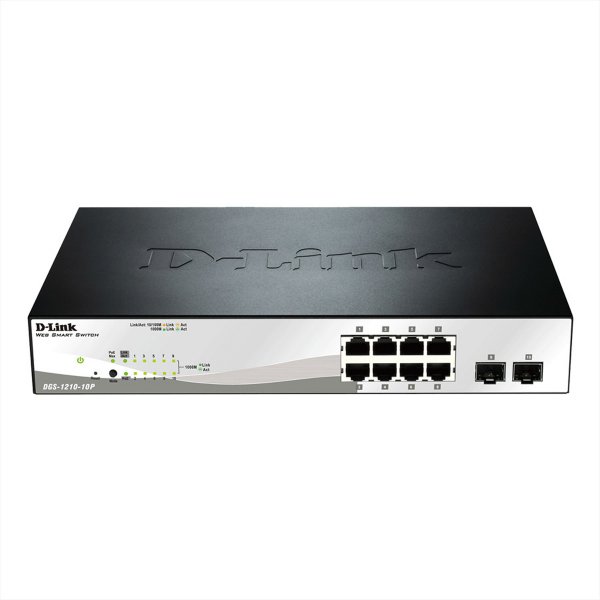 D-Link Switch DGS-1210-10P E DGS121010P DGS-1210-10P/E - Interruttore - Vetroresina (lwl)