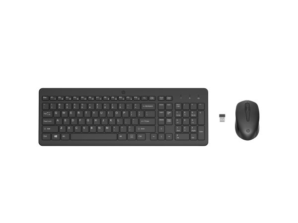 HP Combo mouse e tastiera wireless 330 - Full-size (100%) - Wireless - RF Wireless - QWERTY - Nero -
