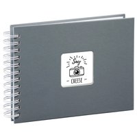 Hama Fine Art - Grigio - 50 fogli - 10 x 15 cm - Rilegatura a spirale - Carta - Bianco