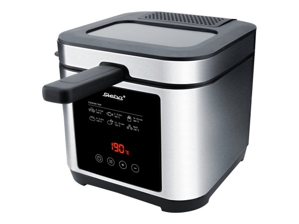 Steba DF 150 - Friggitrice - 2,5 L - 0,8 kg - 190 °C - Singolo - Nero - Acciaio inossidabile