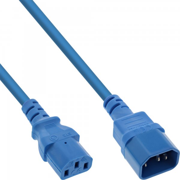 InLine Prolunga elettrica - da C13 a C14 - blu - 0,3m
