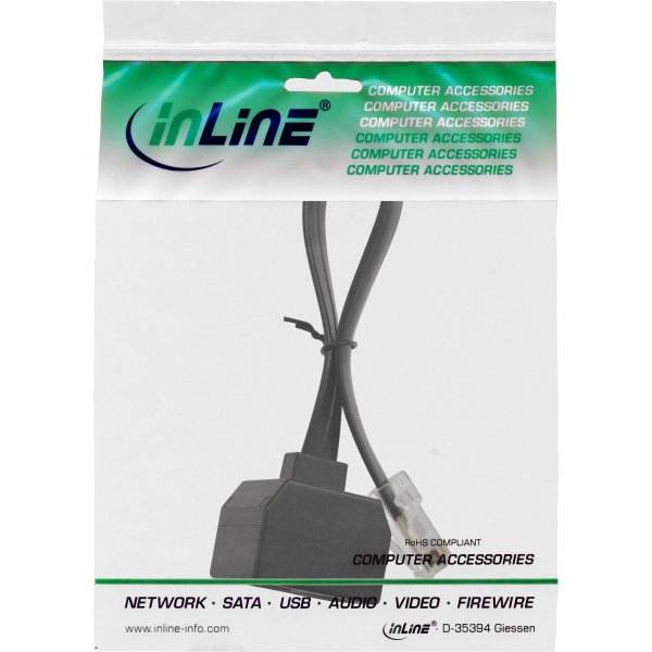 InLine Distributore ISDN - da 1x RJ45 M a 2x RJ45 M - (8P8C) - 15cm - senza res.