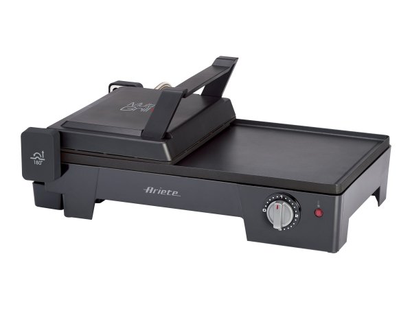 Ariete 1916 - Nero - Da tavolo - Griglia + piastra - 600 x 250 mm - 3 Fornello(i) - 6 gamba/gambe