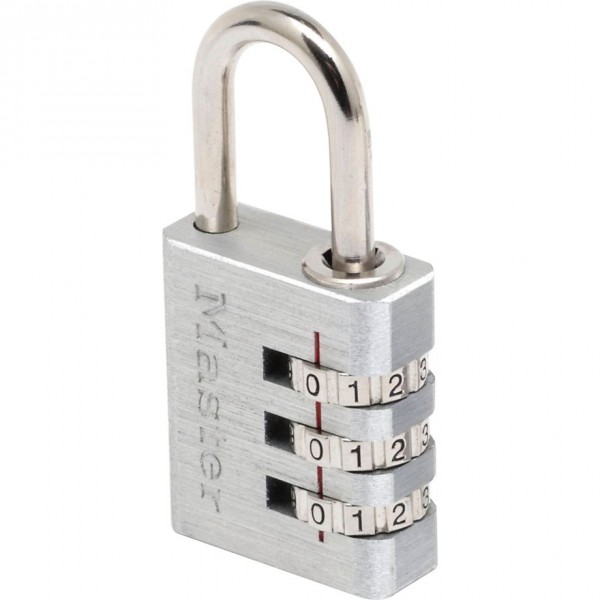 MasterLock Zahlenschl. aus Alu. m. 3-stell. Zahlenk. 7630EURD