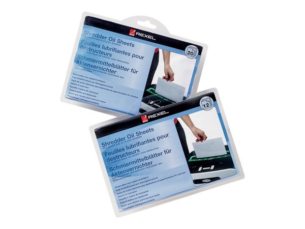 Rexel Fogli lubrificanti per distruggidocumenti (12) - Blu - 12 pz