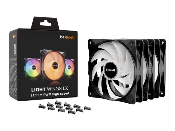 Be Quiet! Light Wings LX 120mm PWM high speed Triple-Pack - Case fan - 30,9 dB