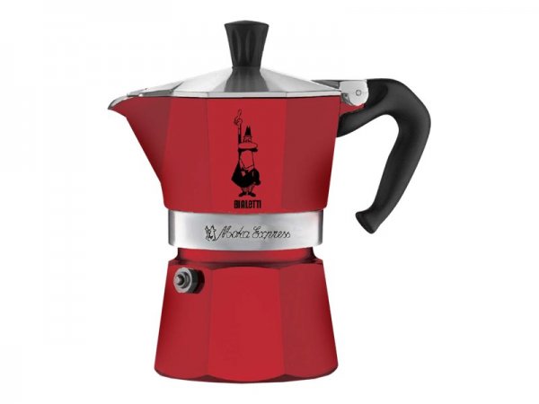 Bialetti Moka Express - Moka - Rosso - Alluminio - 3 tazze - 1 pz
