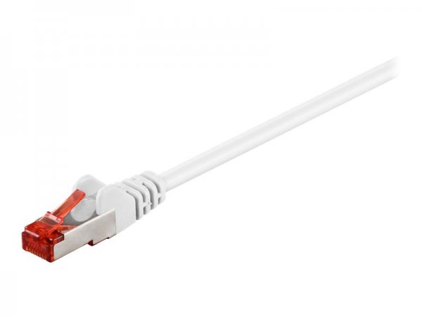 Goobay Cat 6 Patchkabel S/FTP PiMF weiß - Kupferkaschierter Aluminiumleiter - Cavo - Rete